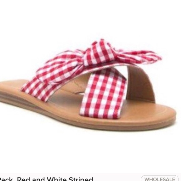 Red and white striped sandals! ❤️❤️ - Picture 2 of 2